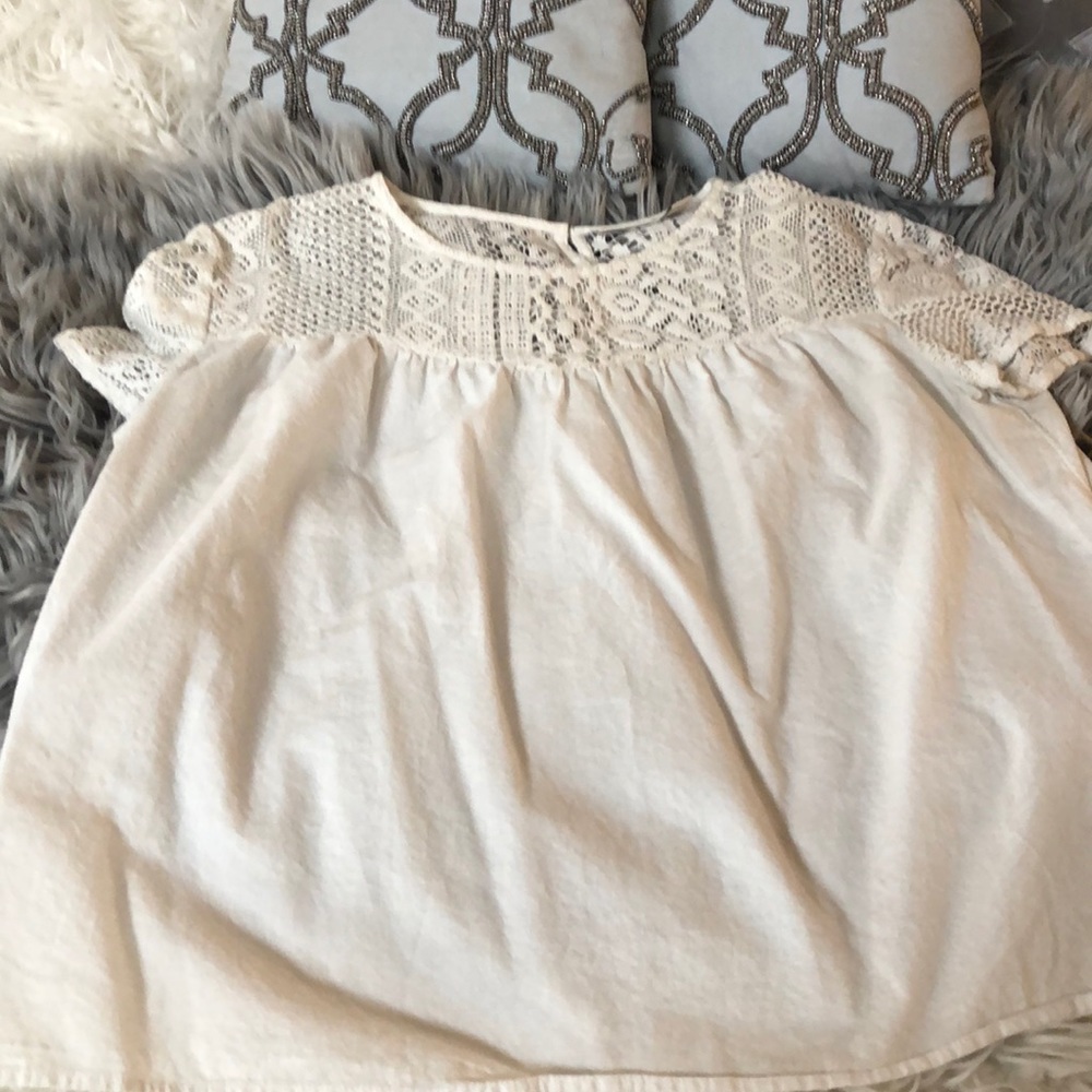Pretty lace cream blouse
